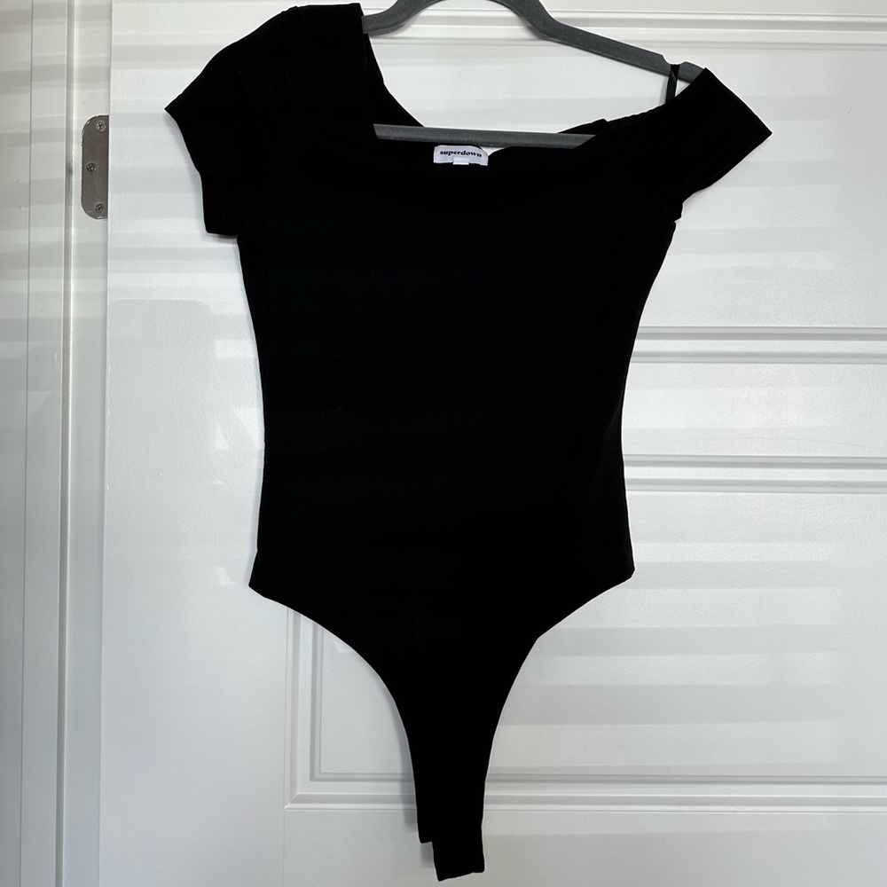 REVOLVE Off Shoulder black Bodysuit - Picture 3 of 6